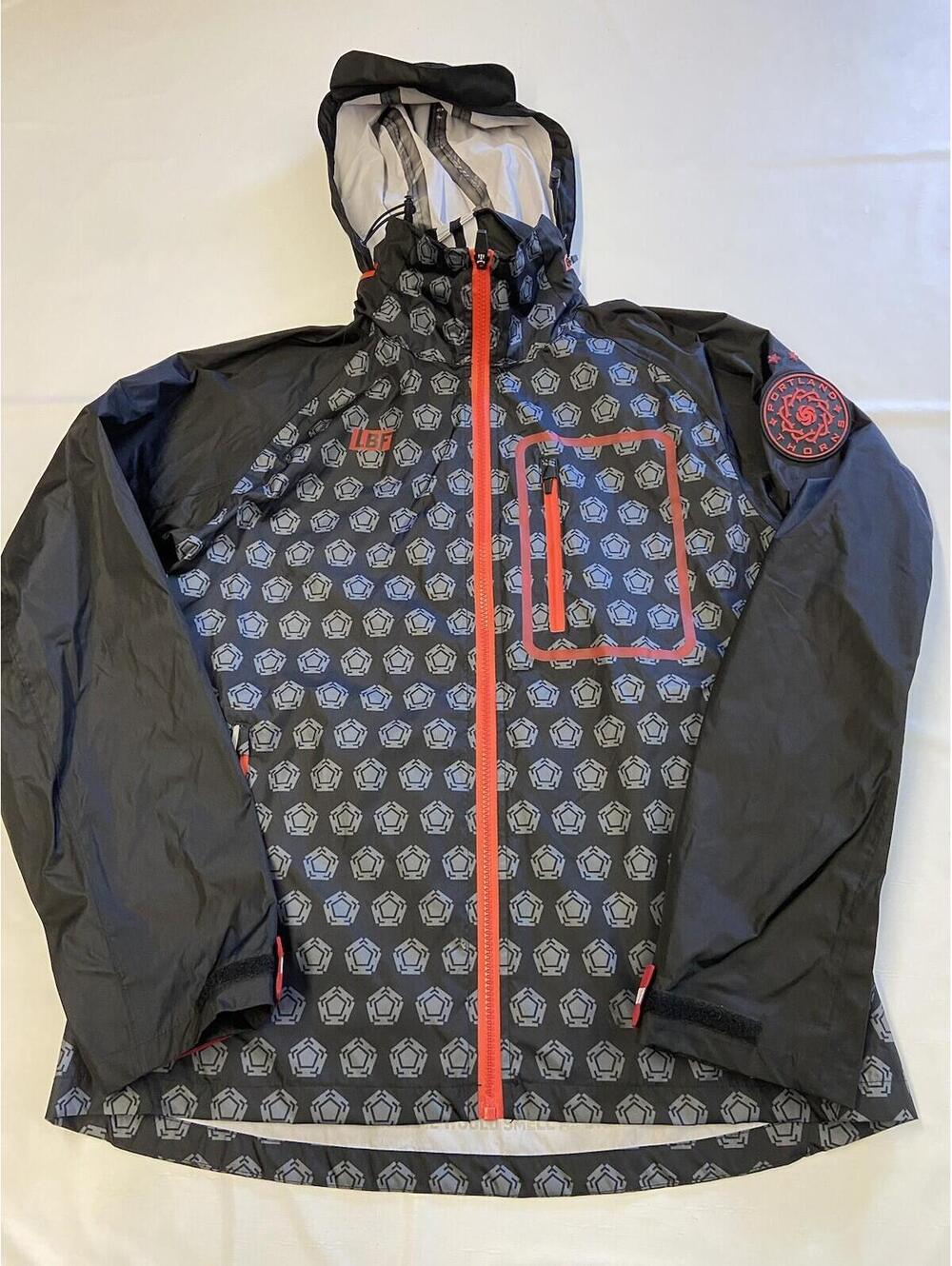 Womens LIVE BREATHE FUTBOL Black Portland Thorns Waterproof Rain Shell Jacket M